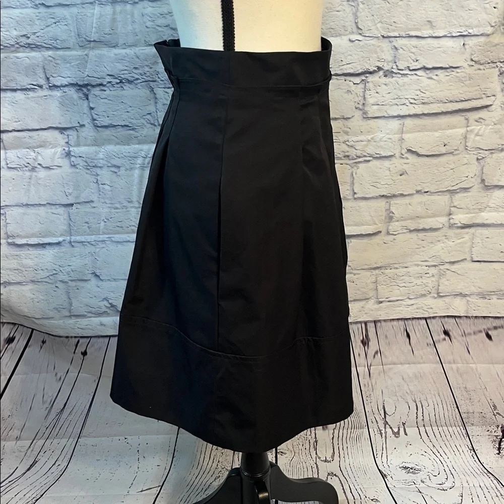 Nanette Lepore Lightly Pleated Skirt Black Lined Size 8